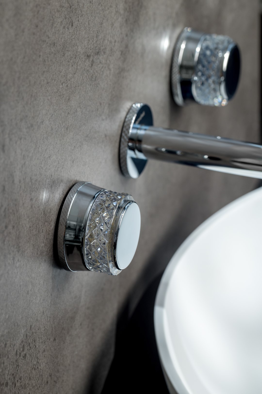 Смеситель для раковины скрытого монтажа Boheme Aura 152-2-CR-A (хром), без донного клапана