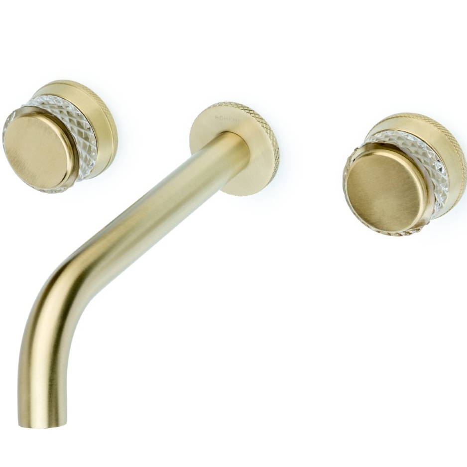 Смеситель для раковины скрытого монтажа Boheme Aura 152-2-MG-A (золото матовое), без донного клапана