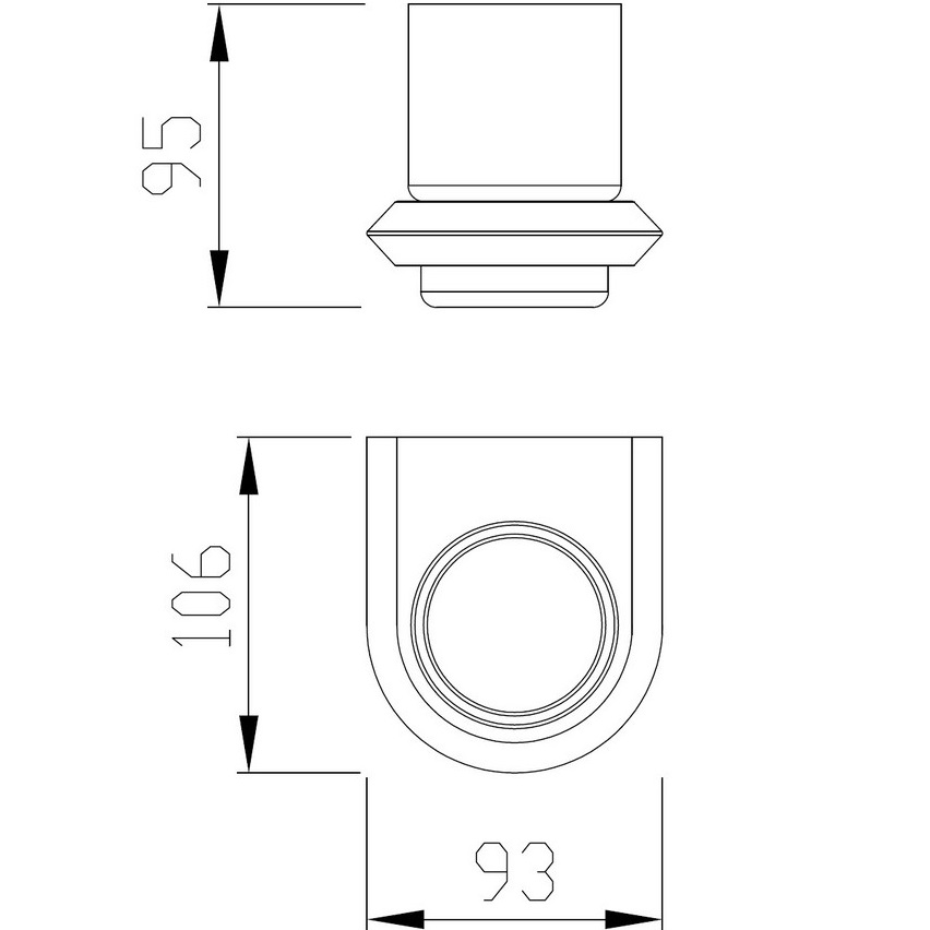 Стакан для зубных щеток Abber Nord AA1556G (золото матовое)