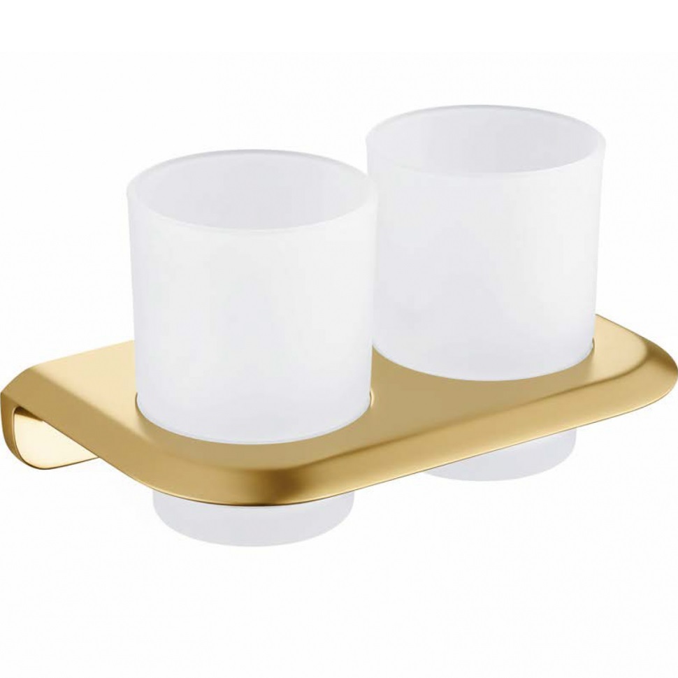 Стакан для зубных щеток Abber Nord AA1557G (золото матовое), двойной