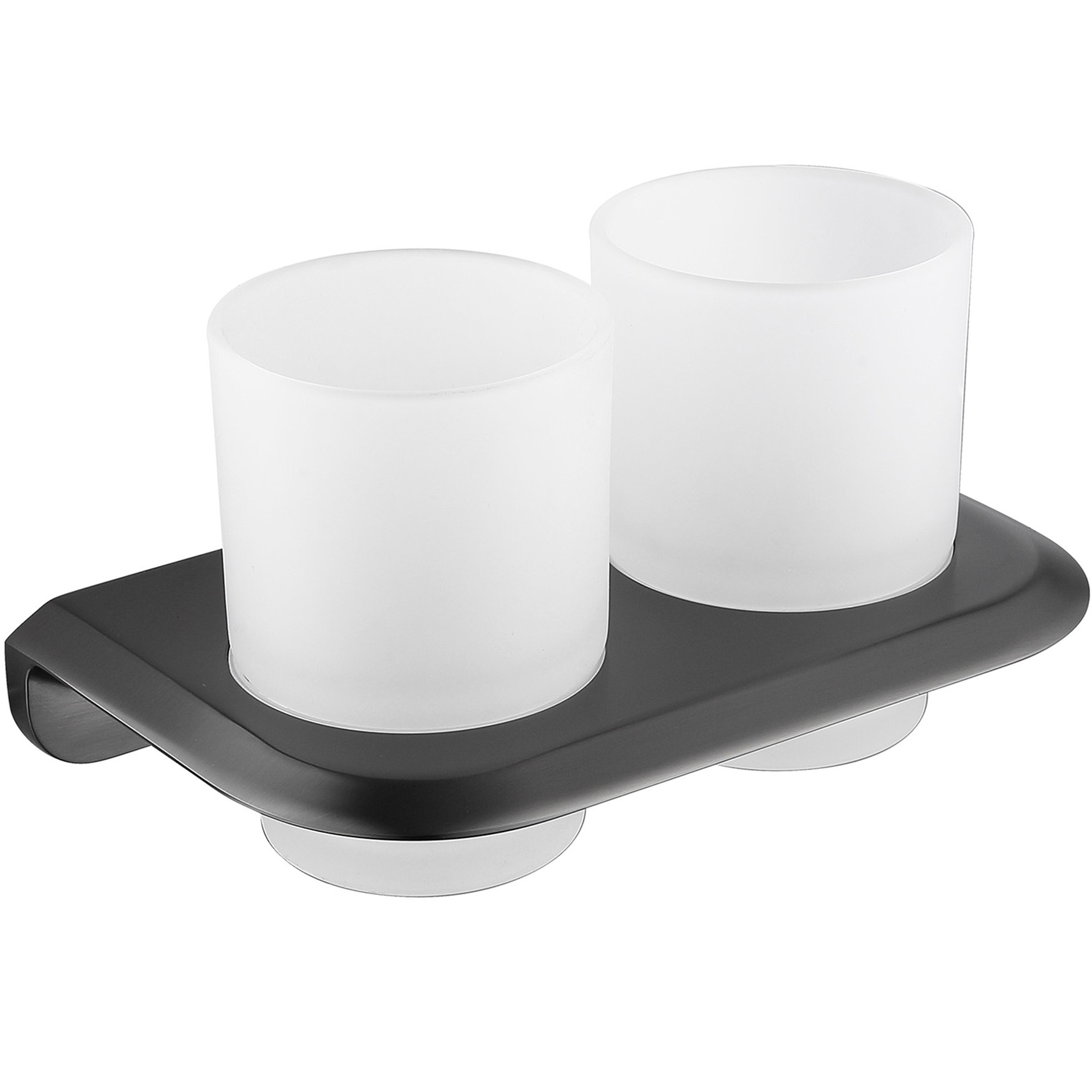 Стакан для зубных щеток Abber Nord AA1557NG (никель), двойной