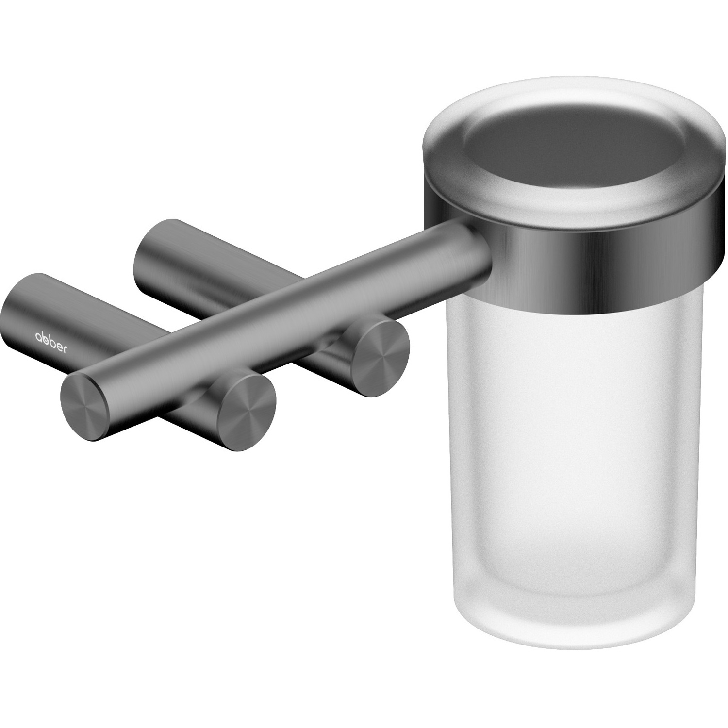 Стакан для зубных щеток с держателем Abber Osten 316 AA1860BGG (оружейная сталь брашированная)