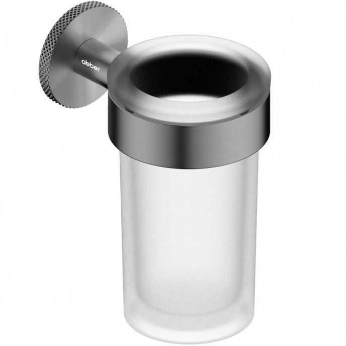Стакан для зубных щеток с держателем Abber Pol 316 AA1960BGG (оружейная сталь брашированная)