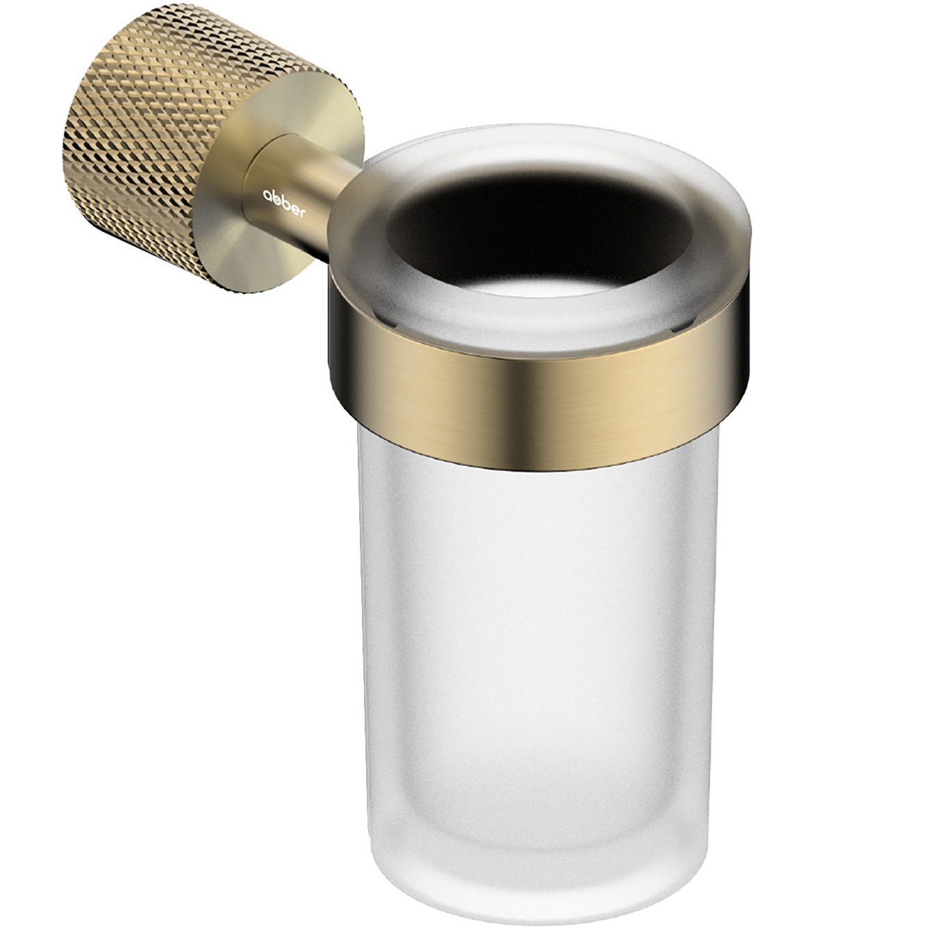 Стакан для зубных щеток с держателем Abber Pol 316 AA1961BG (светлое золото брашированное)