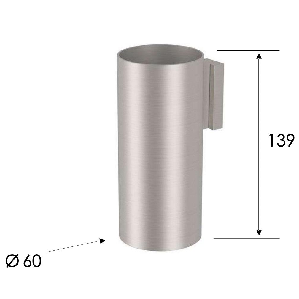 Стакан настенный Remer Inox SSXI15 (сталь)