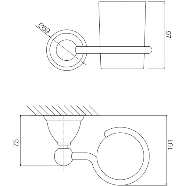 Стакан подвесной Fima Carlo Frattini Accessori F6043/1CR (хром)