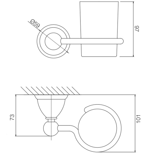 Стакан подвесной Fima Carlo Frattini Accessori F6043/1OR (золотой)