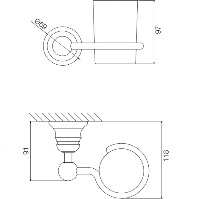Стакан подвесной Fima Carlo Frattini Accessori F6063/1CR (хром)