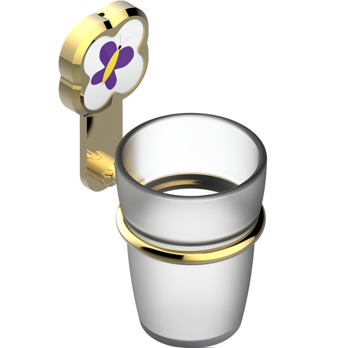 Стакан подвесной THG Capucine Mauve Decor Or A7D-F01-536 (золотой, лиловый)