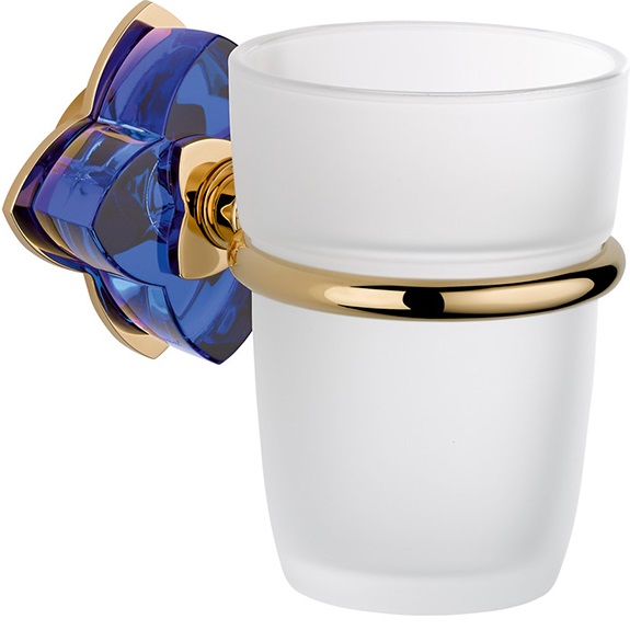 Стакан подвесной THG Petale de cristal bleu U6B-F01-536 (золотой, синий хрусталь)