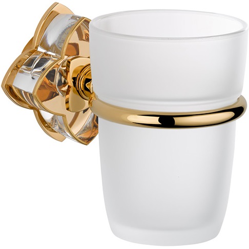 Стакан подвесной THG Petale de Cristal clair liser dor U6E-F01-536 (золотой, прозрачный хрусталь)