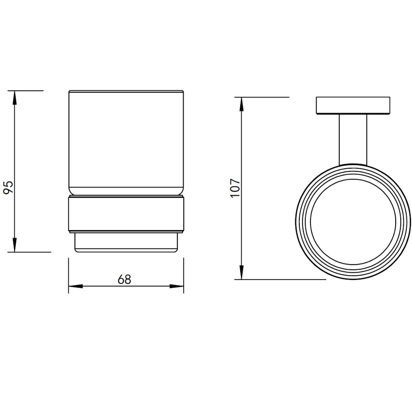 Стакан подвесной Whitecross Ergo ER2230CR (хром)