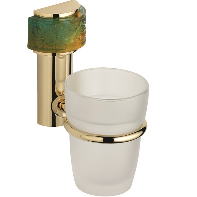 Стакан стеклянный подвесной THG Island U5B-F30-536 (золотой, зеленый)