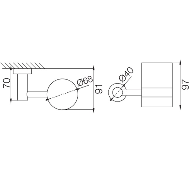 Стакан стеклянный с держателем подвесной Fima Carlo Frattini Rotola F6003/1NS (черный матовый)
