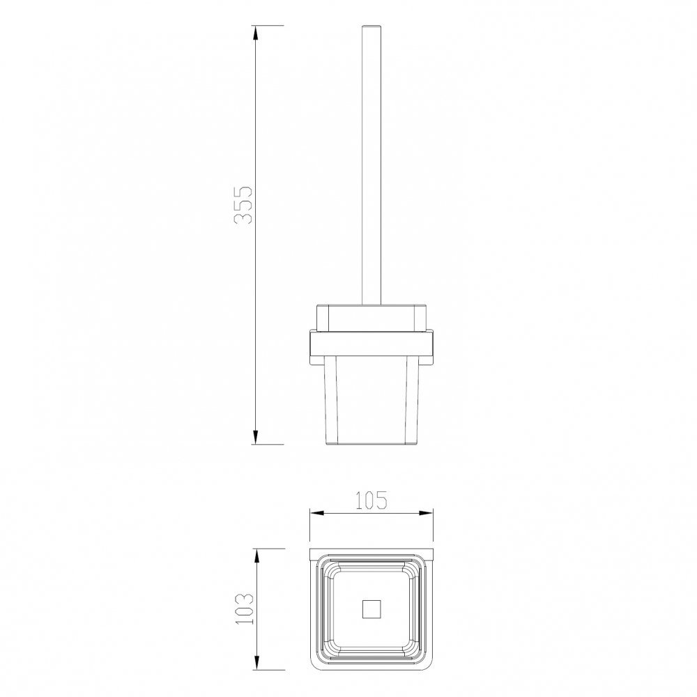 Щетка для туалета Abber Westen AA1732G (золотой матовый)