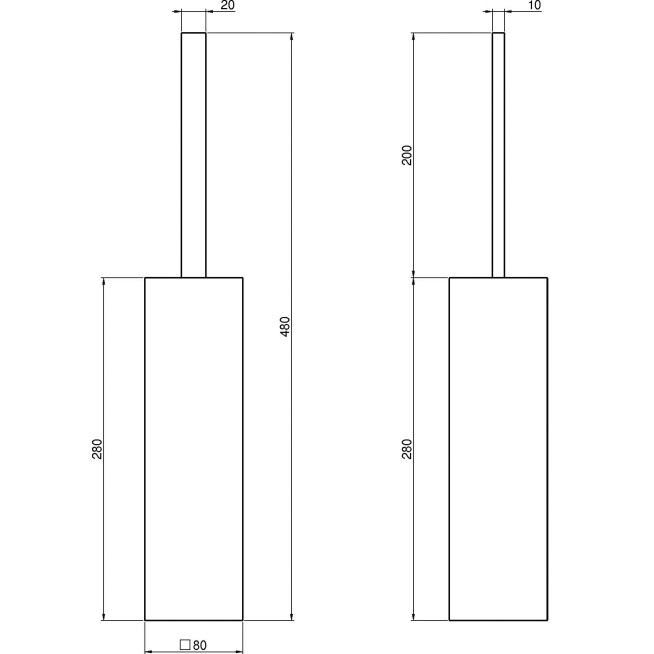 Туалетный ёршик напольный Fima Carlo Frattini Accessori F6026/3CR (хром)