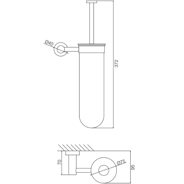 Туалетный ёршик подвесной Fima Carlo Frattini Accessori F6006/1OR (золотой)