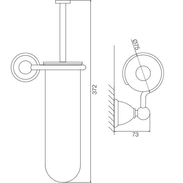 Туалетный ёршик подвесной Fima Carlo Frattini Accessori F6066/1OR (золотой)