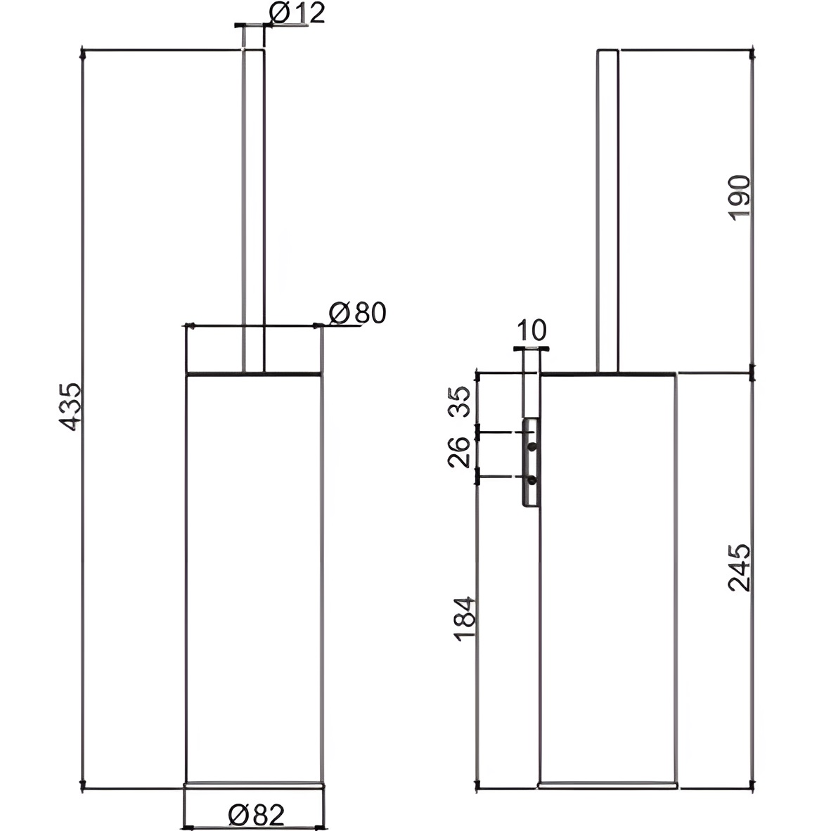 Туалетный ёршик подвесной Fima Carlo Frattini Accessori F6096/1INOX (нержавеющая сталь)