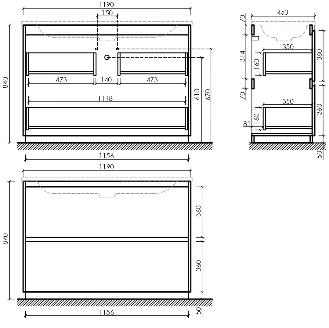 Тумба напольная Sancos Либра напольная (Libra Floor) LB120F-1EG 119х45х84 (дуб галифакс)