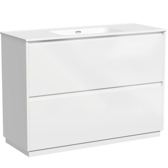Тумба напольная Sancos Либра напольная (Libra Floor) LB120F-1W 119х45х84 (белый глянцевый)