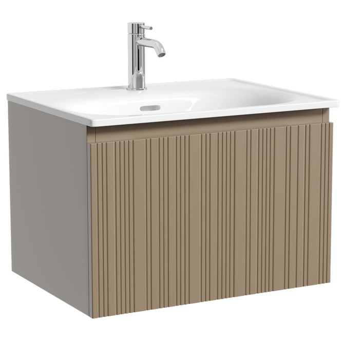 Тумба подвесная Sancos Код (Code) CD60GB 59x45.3х40 (серо-бежевый), с одним ящиком