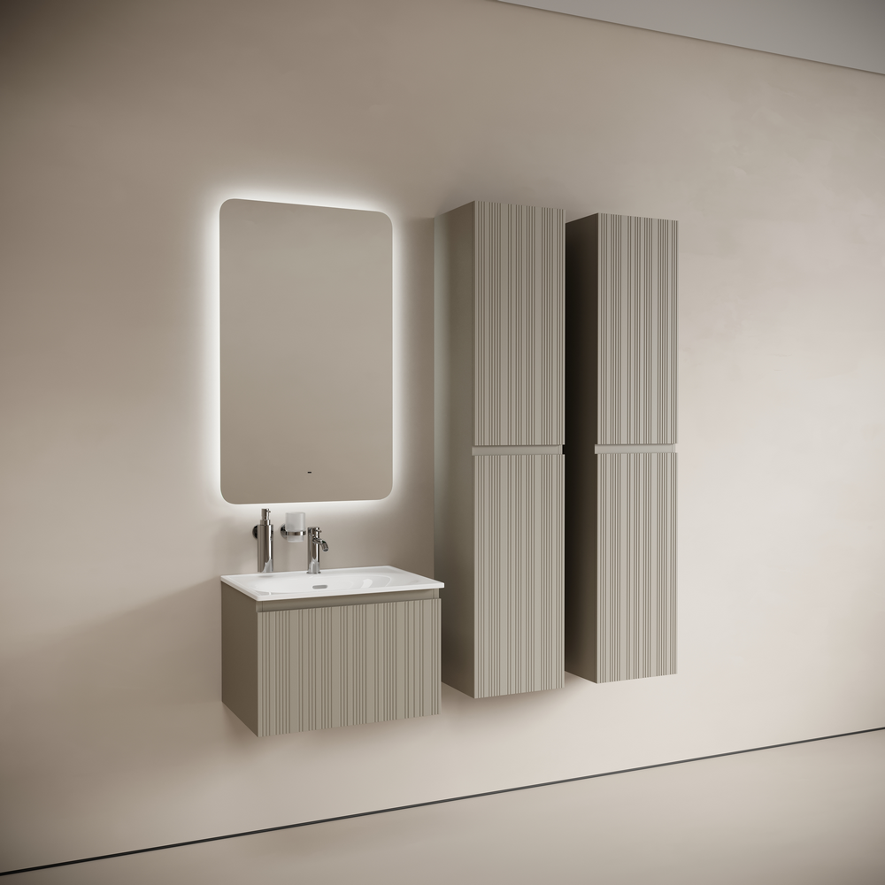 Тумба подвесная Sancos Код (Code) CD60GP 59x45.3х40 (серая платина), с одним ящиком