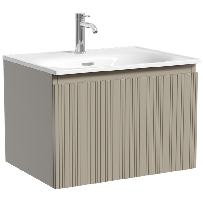 Тумба подвесная Sancos Код (Code) CD60GP 59x45.3х40 (серая платина), с одним ящиком