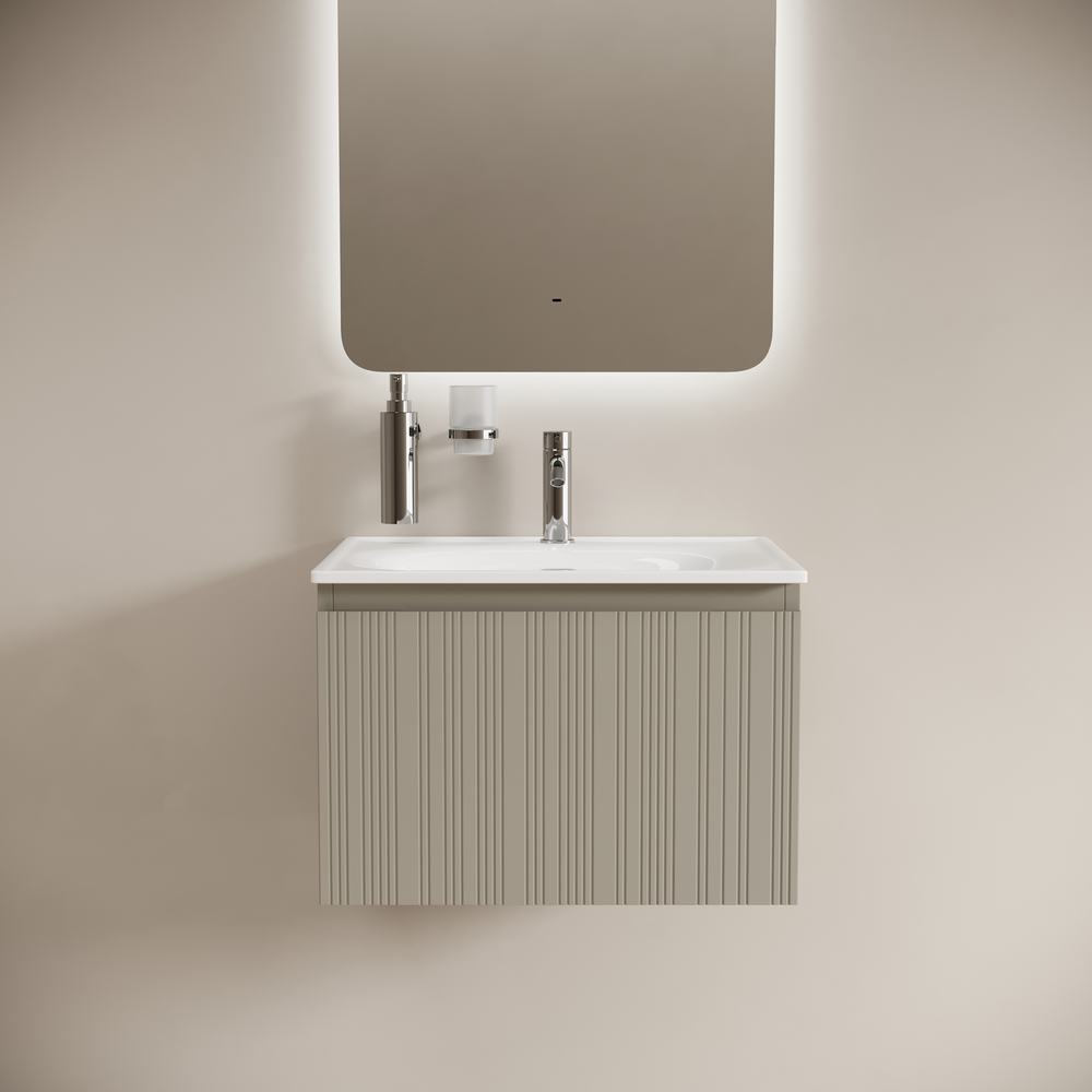 Тумба подвесная Sancos Код (Code) CD60GP 59x45.3х40 (серая платина), с одним ящиком