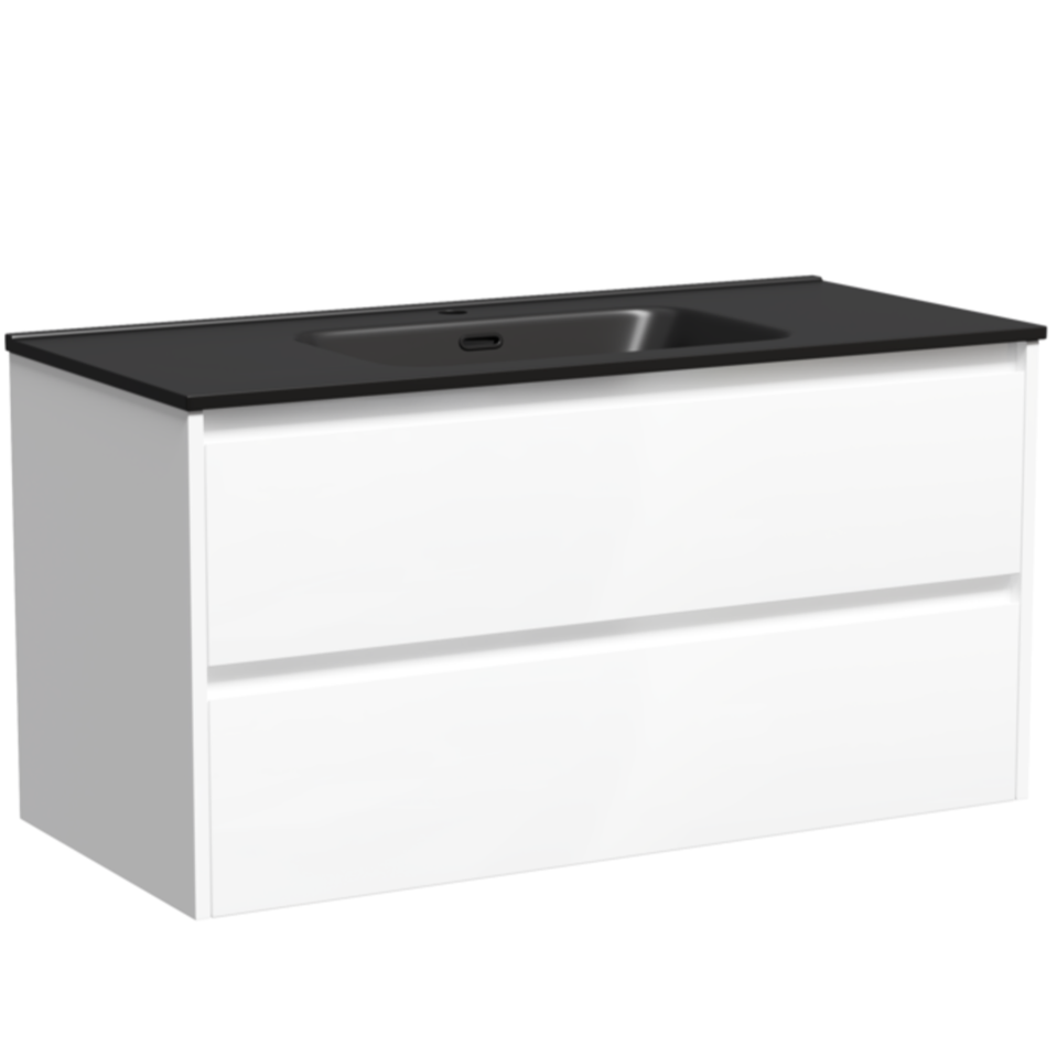 Тумба подвесная Sancos Либра (Libra) LB100W 99х45х50 (белый глянцевый)