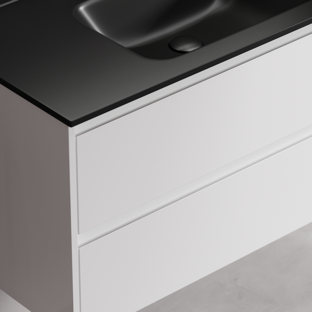 Тумба подвесная Sancos Либра (Libra) LB100W 99х45х50 (белый глянцевый)