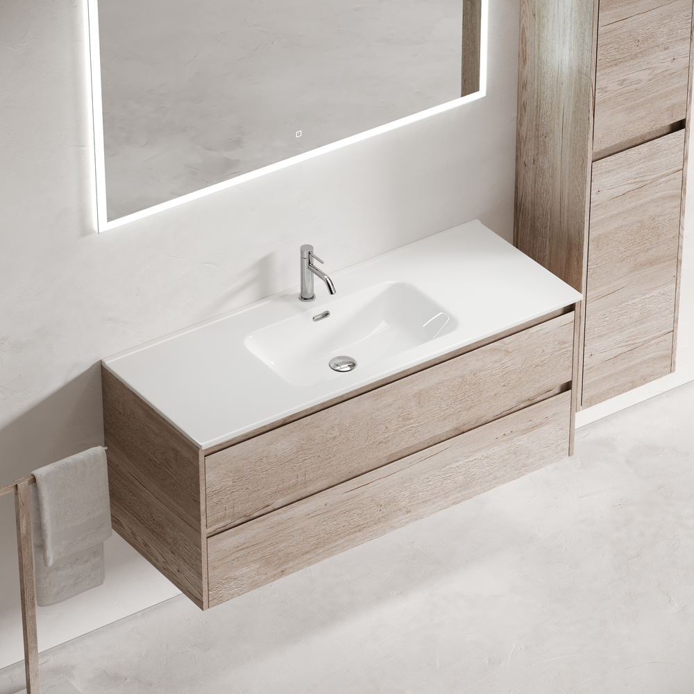 Тумба подвесная Sancos Либра (Libra) LB120-1EG 119х45х50 (дуб галифакс)