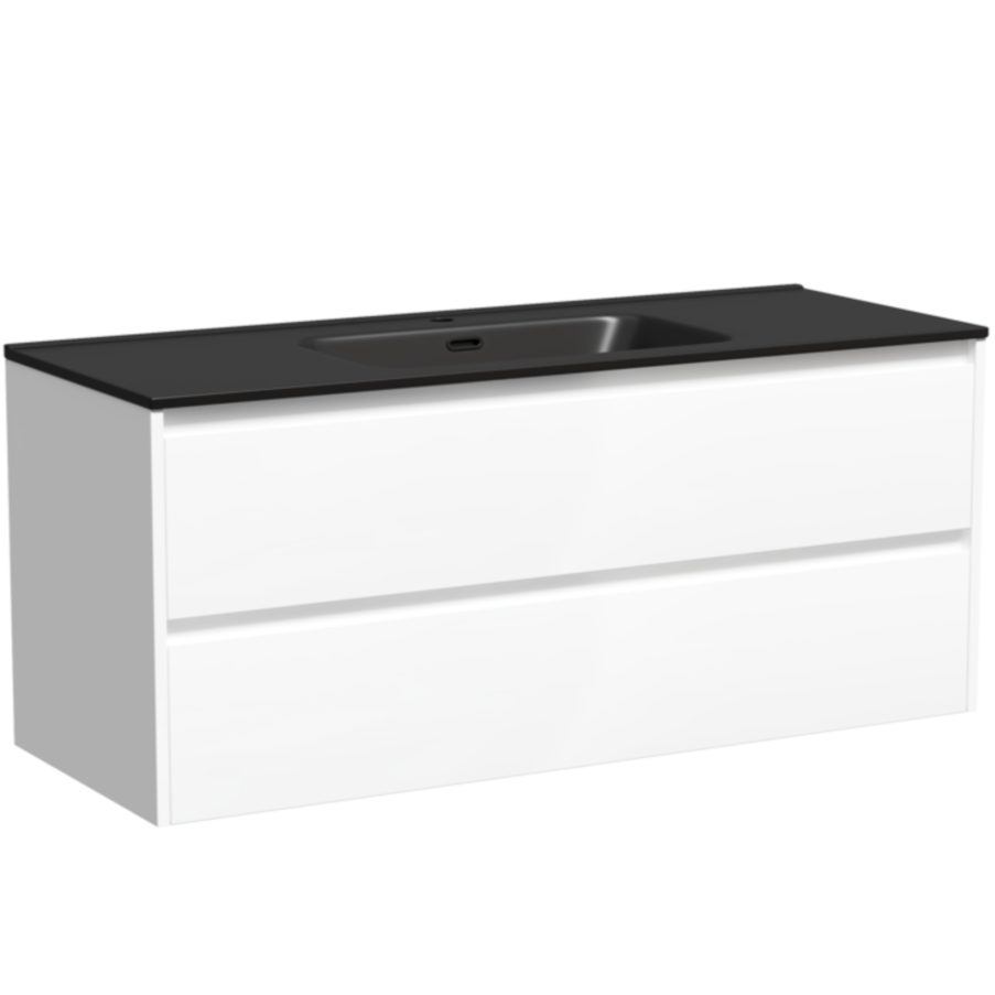 Тумба подвесная Sancos Либра (Libra) LB120-1W 119х45х50 (белый глянцевый)