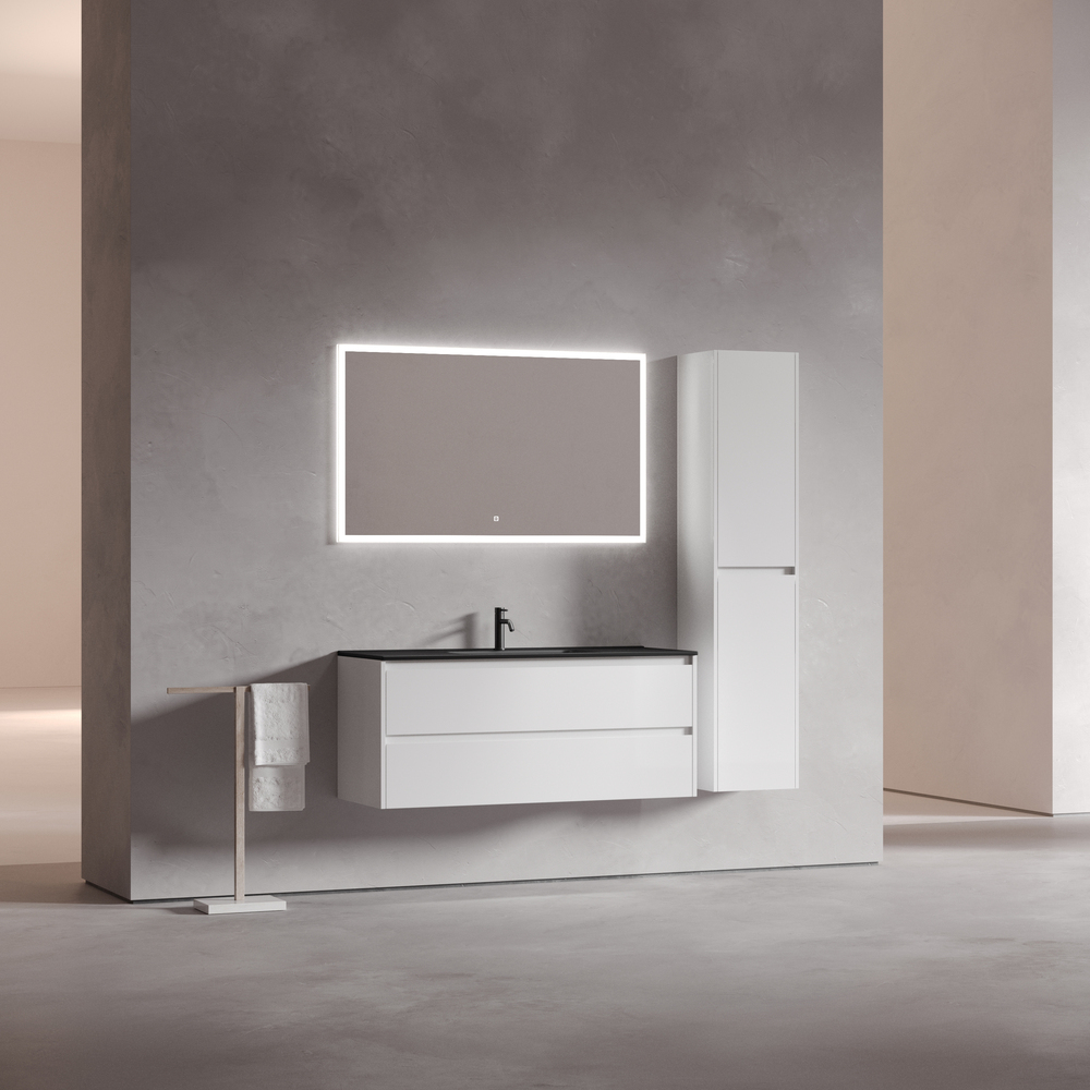 Тумба подвесная Sancos Либра (Libra) LB120-1W 119х45х50 (белый глянцевый)