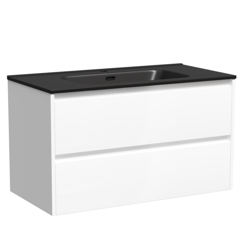 Тумба подвесная Sancos Либра (Libra) LB90W 89х45х50 (белый глянцевый)