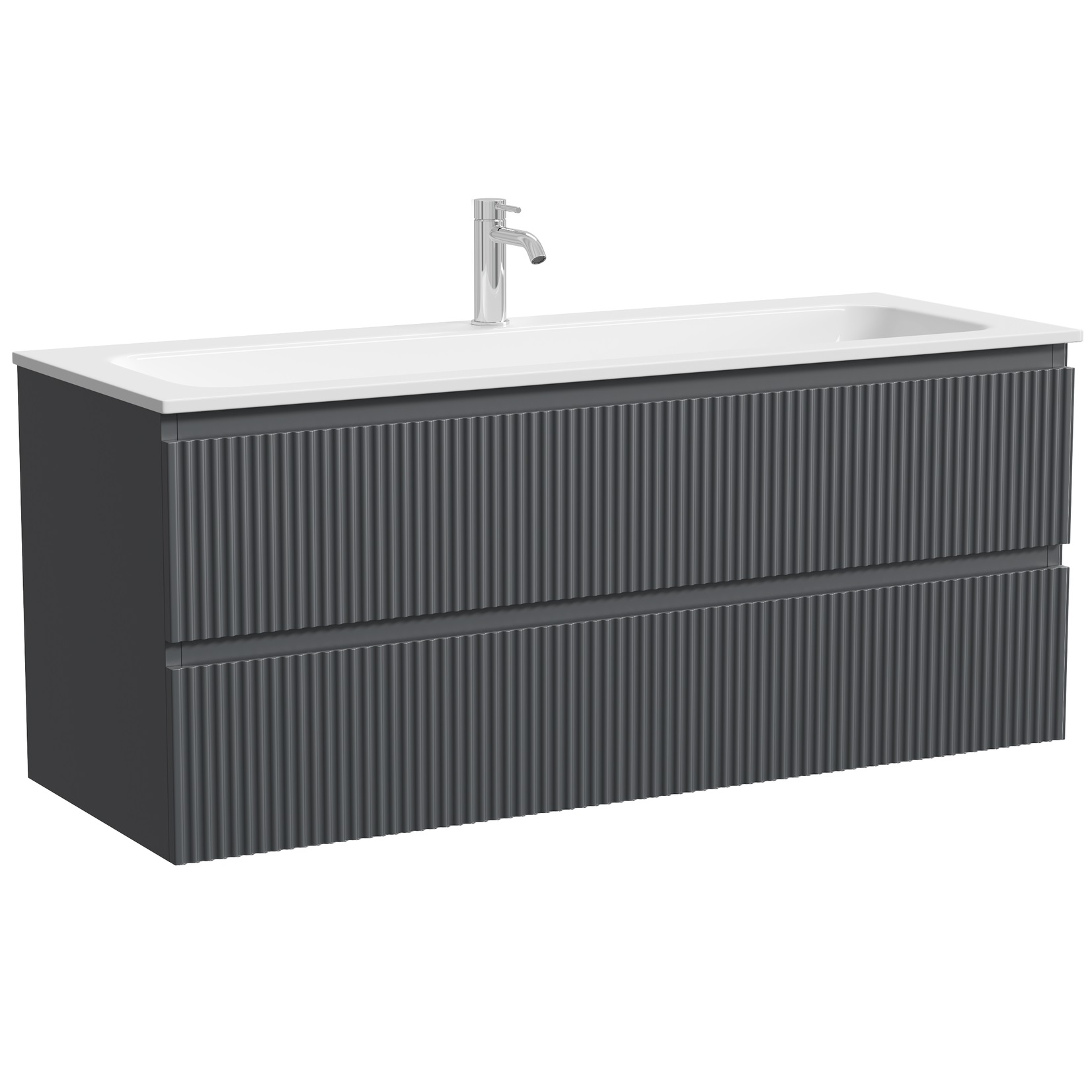 Тумба подвесная Sancos Snob R SNR120MDH 119.5х44.5х50 (темный антрацит матовый)