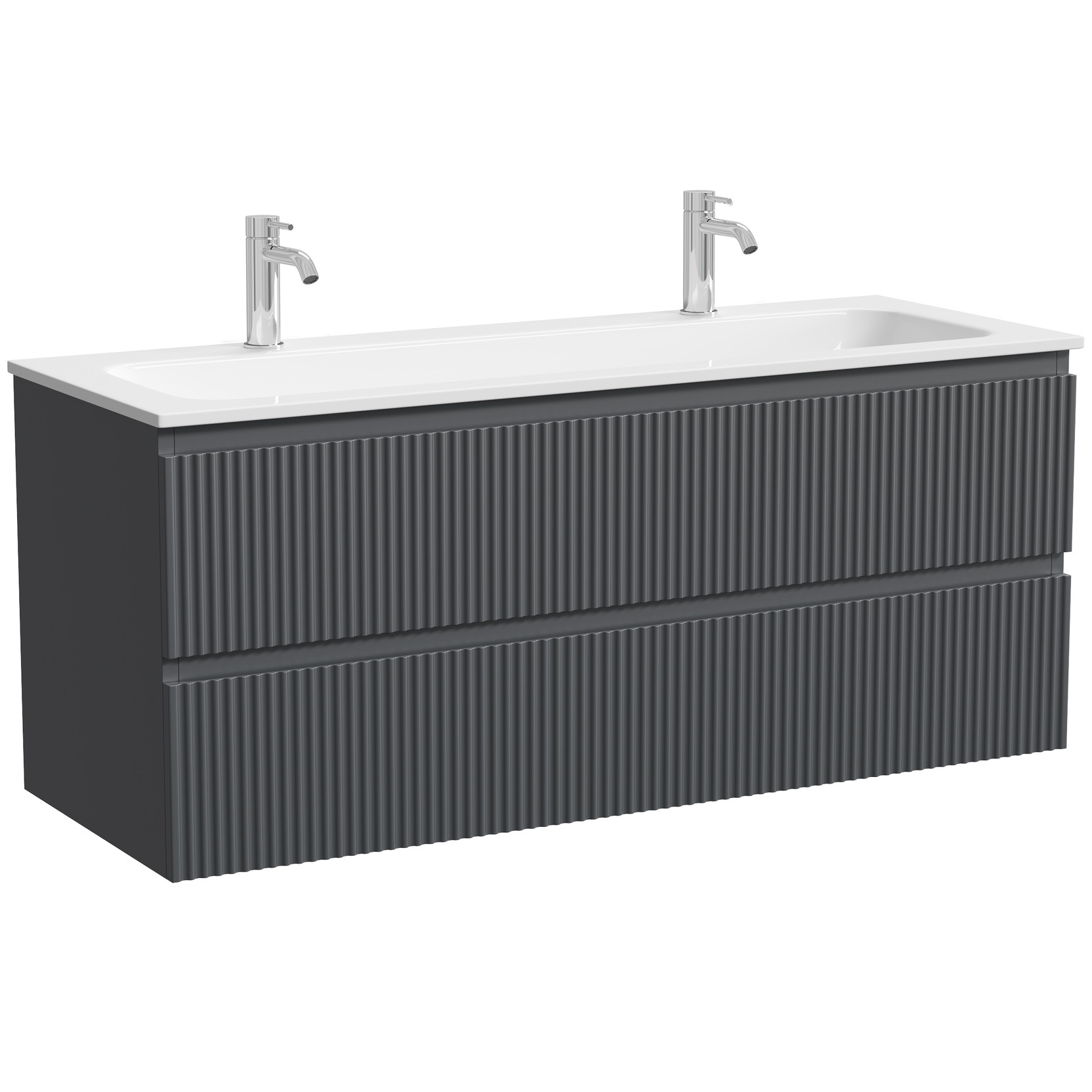 Тумба подвесная Sancos Snob R SNR120MDH 119.5х44.5х50 (темный антрацит матовый)