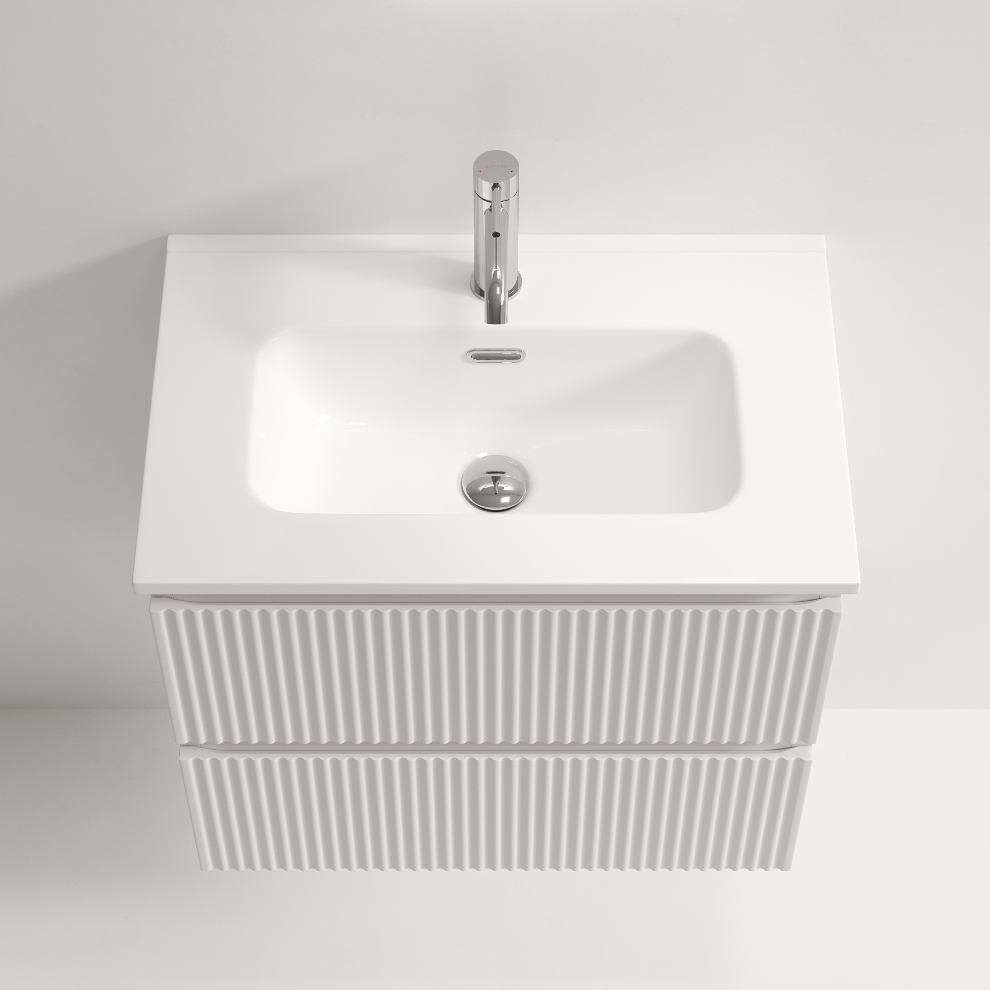 Тумба подвесная Sancos Snob R SNR60/39W 59х39х50 (белый матовый)