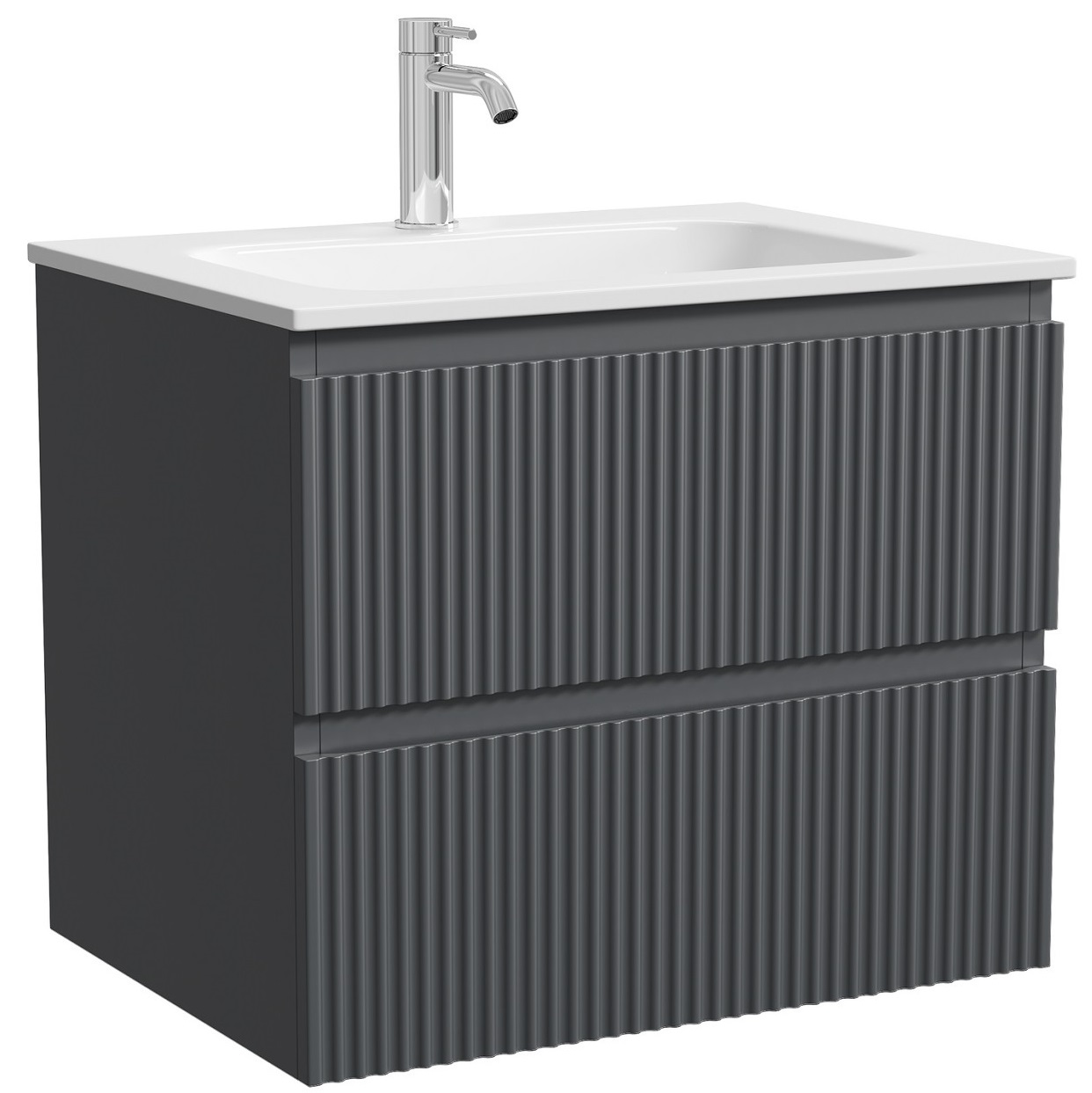 Тумба подвесная Sancos Snob R SNR60MDH 59х44.5х50 (темный антрацит матовый)