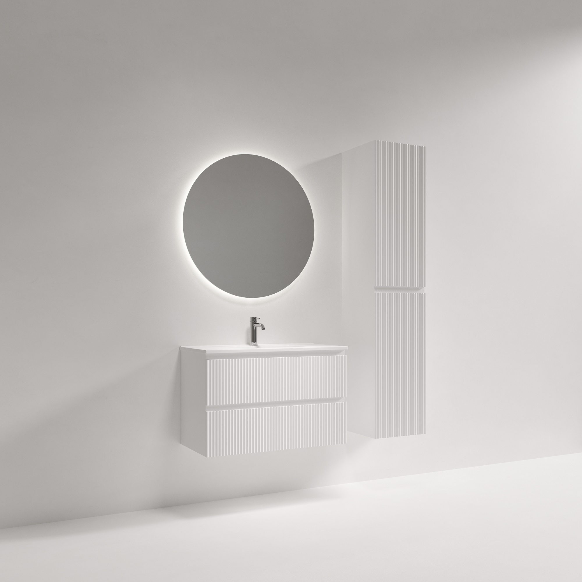 Тумба подвесная Sancos Snob R SNR80/39W 79х39х50 (белый матовый)