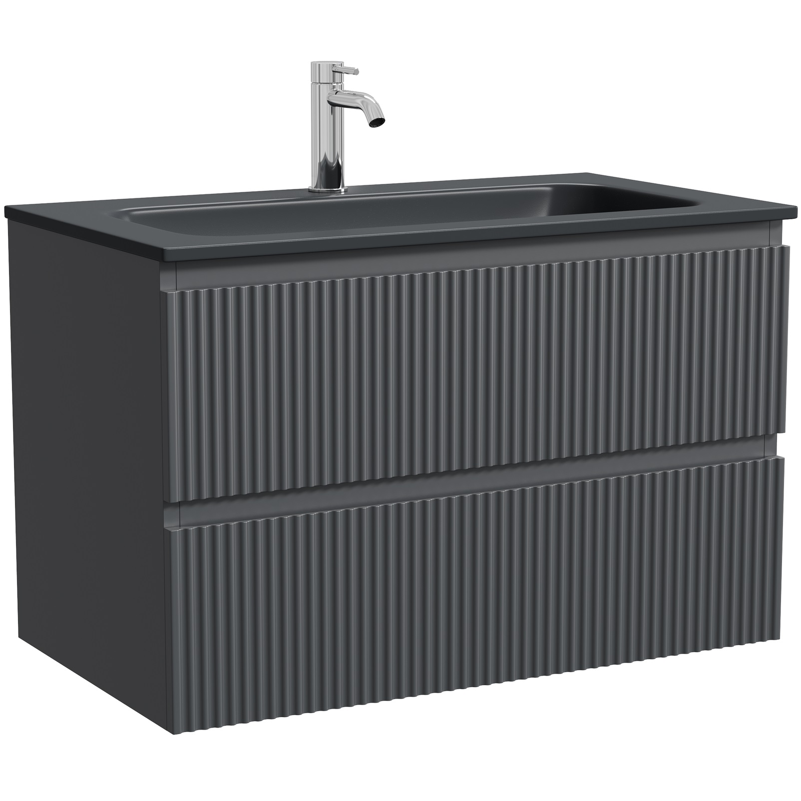 Тумба подвесная Sancos Snob R SNR80MDH 79х44.5х50 (темный антрацит матовый)