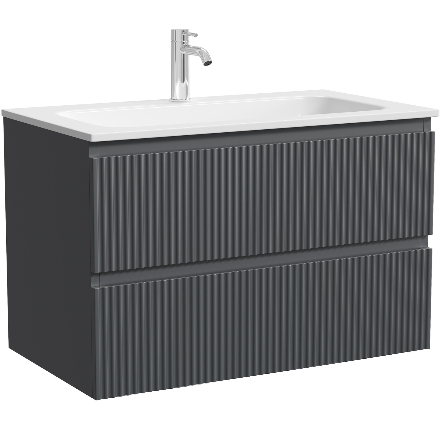 Тумба подвесная Sancos Snob R SNR80MDH 79х44.5х50 (темный антрацит матовый)