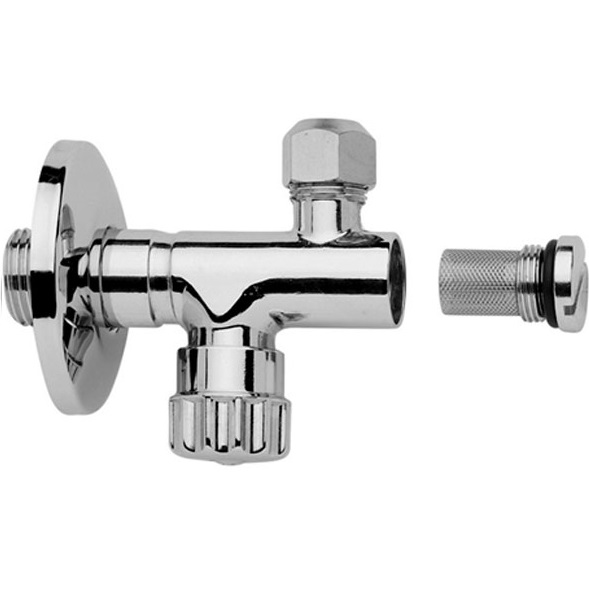Угловой вентиль с фильтром, регулировкой и выводом 3/8 Fima Carlo Frattini Complementi Bagno F190CR (хром)