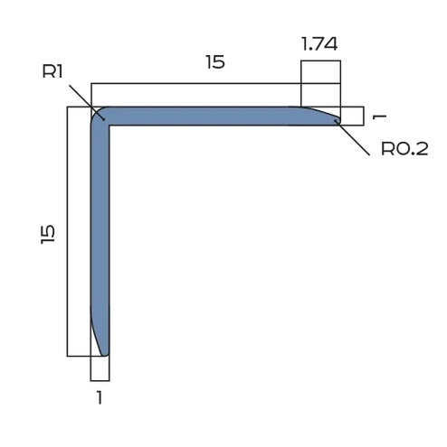 Угол 15x15 мм алюминий Neexy PV61-04 (золото матовое), 2.7 м.