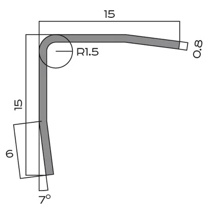Угол 15x15 мм нержавеющая сталь Neexy PVS99-09 (нерж. сталь антик бронза), 2.7 м.