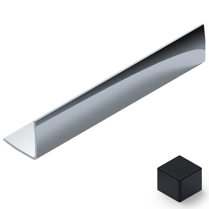 Угол 15x15 мм нержавеющая сталь Neexy PVS99-17 (нерж. сталь песок черный), 2.7 м.