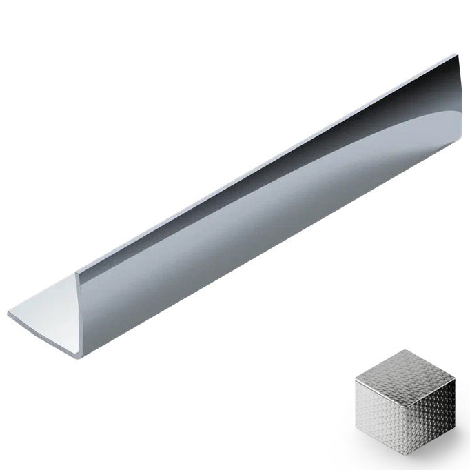 Угол 20x20 мм нержавеющая сталь Neexy PVS100-10 (нерж. сталь тисненый), 2.7 м.