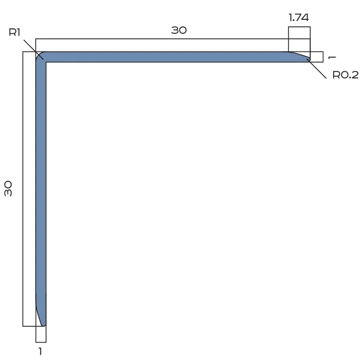 Угол 30x30 мм алюминий Neexy PV65-17 (титан блестящий), 2.7 м.