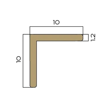 Угол латунь 10x10 мм Neexy PVL90-04 (антик бронза светлая), 2.7 м.