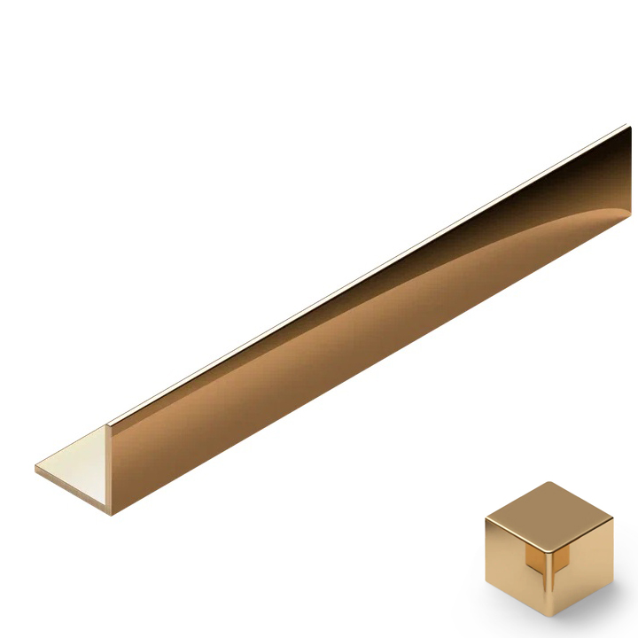 Угол латунь 20x20 мм Neexy PVL74-01 (латунь полированная), 2.7 м.
